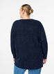 Long-sleeved blouse with texture, Blue, Model image number 2