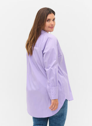 Long-sleeved shirt with high cuffs, Lavender, Model image number 1