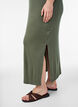 Sleeveless ribbed dress in viscose, Green, Model image number 2
