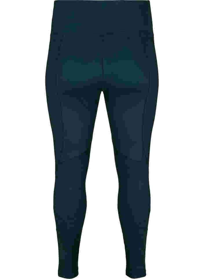 Solid-coloured gym leggings, Scarab, Packshot image number 1