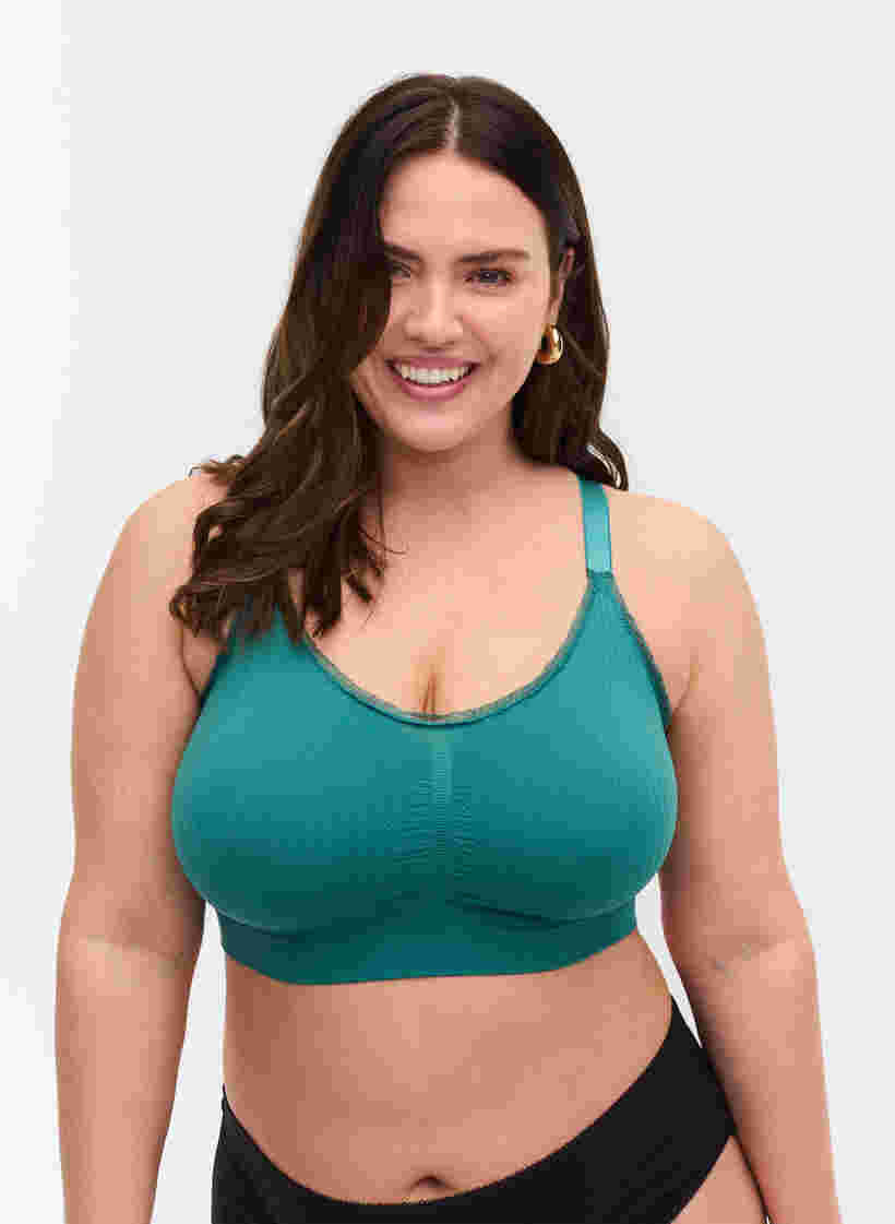 Soft bra with small lace trim, North Sea, Model image number 0