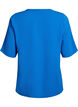 Short-sleeved blouse with V-neck, Blue, Packshot image number 1
