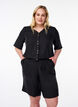 Shorts with pockets and high waist, Black, Model image number 0