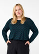 Patterned blouse with long sleeves, Green, Model image number 0