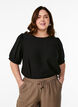 Viscose blouse with 1/2 sleeves, Black, Model image number 0