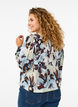 Long-sleeved blouse with print and button, Grey Flower AOP, Model image number 1