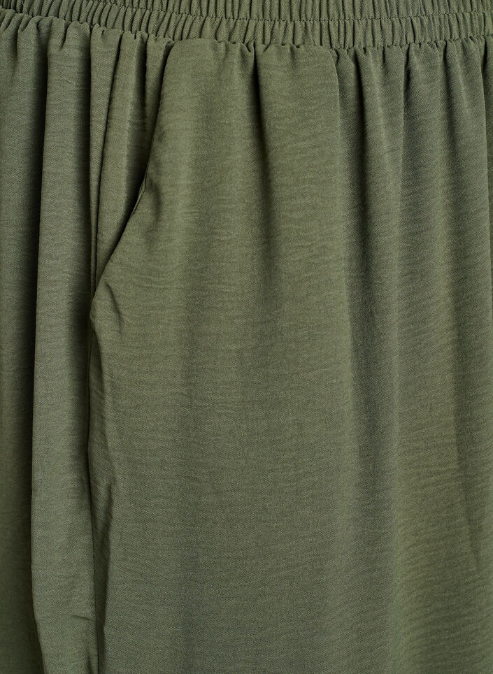 Harem trousers with cargo pockets and elasticated waist, Green, Packshot image number 2