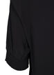 Short-sleeved viscose blouse, Black, Packshot image number 3