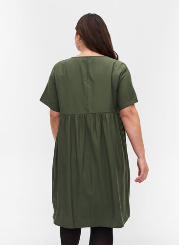 Short-sleeved A-line tunic, Thyme, Model image number 1