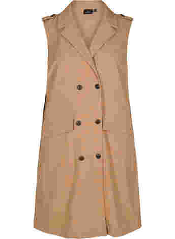 Long vest with double buttons