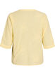 Cotton blouse with embroidered details and 3/4 sleeves, Yellow, Packshot image number 1
