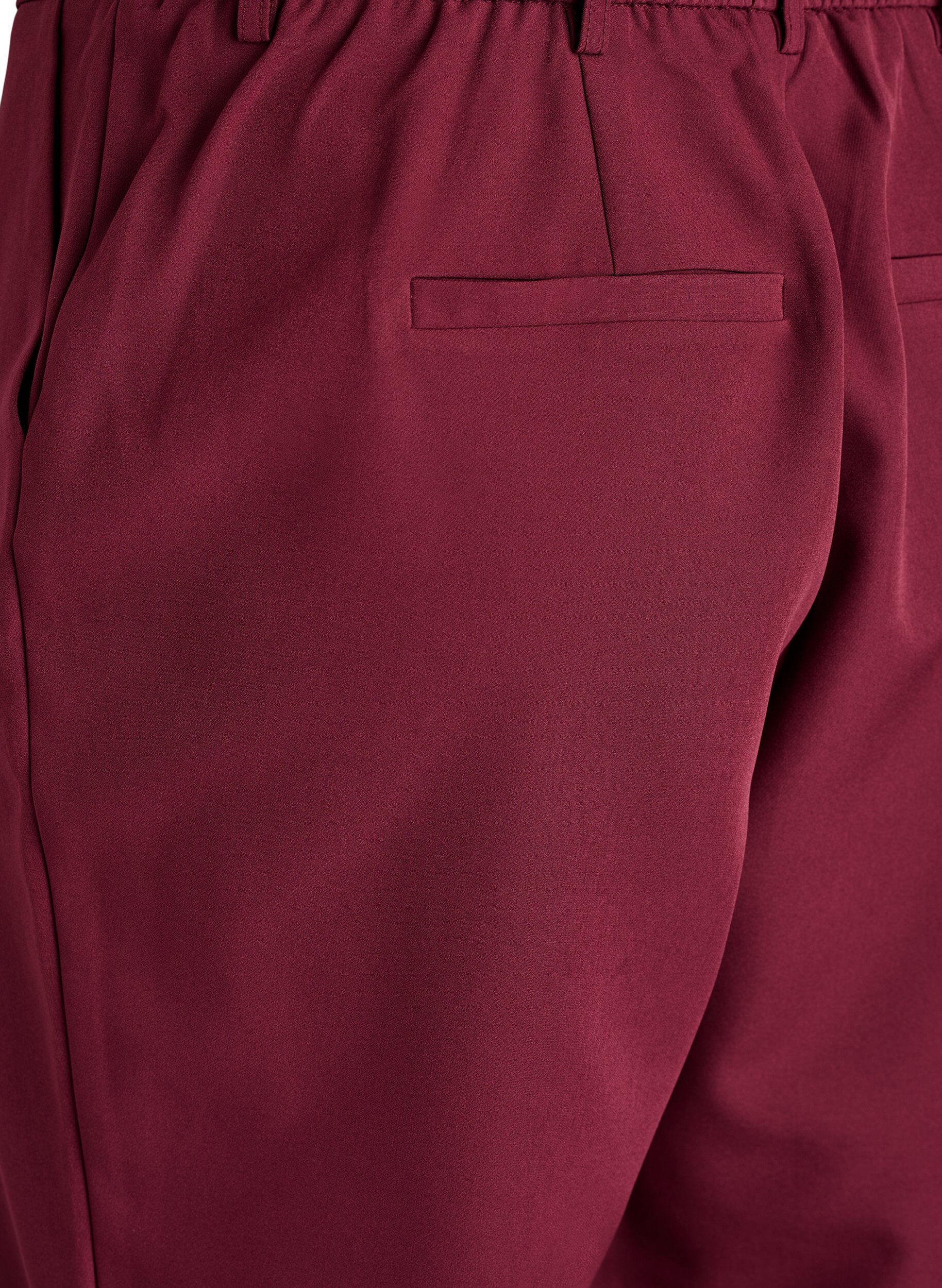 ZizzifashionTrousers with pockets and straight legs, Red, Packshot image number 3