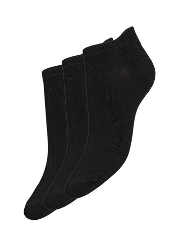 3-pack of ankle socks, Black, Packshot image number 0