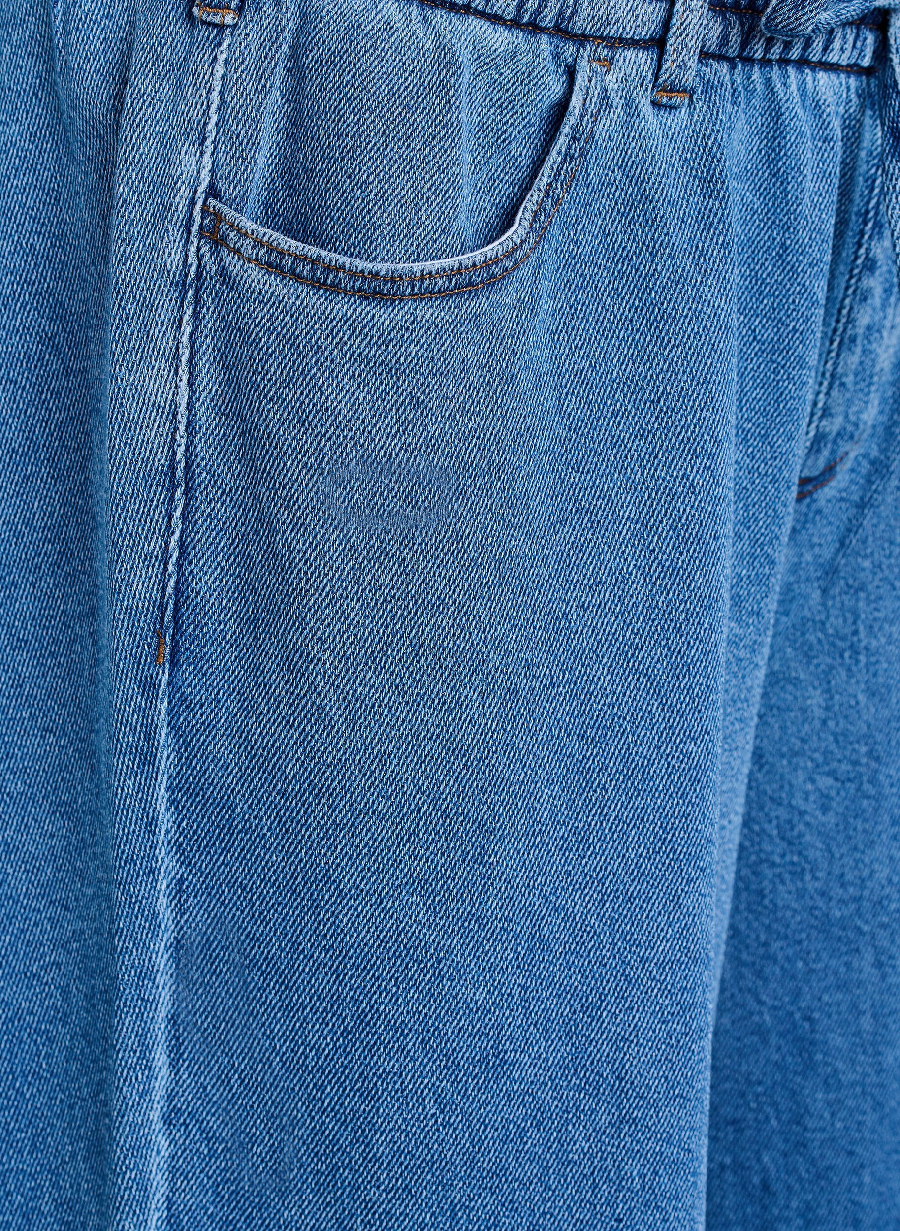 Zizzifashion Loose-fit jeans with an elasticated waistband and a drawstring, Blue, Packshot image number 2