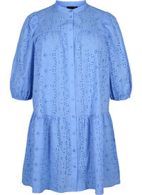 Embroidery anglaise shirt dress in cotton