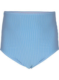 Striped bikini bottom with an extra high waist