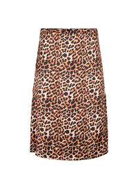 Leopard print skirt with slits