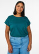 Short-sleeved cotton blend t-shirt, Green, Model image number 0