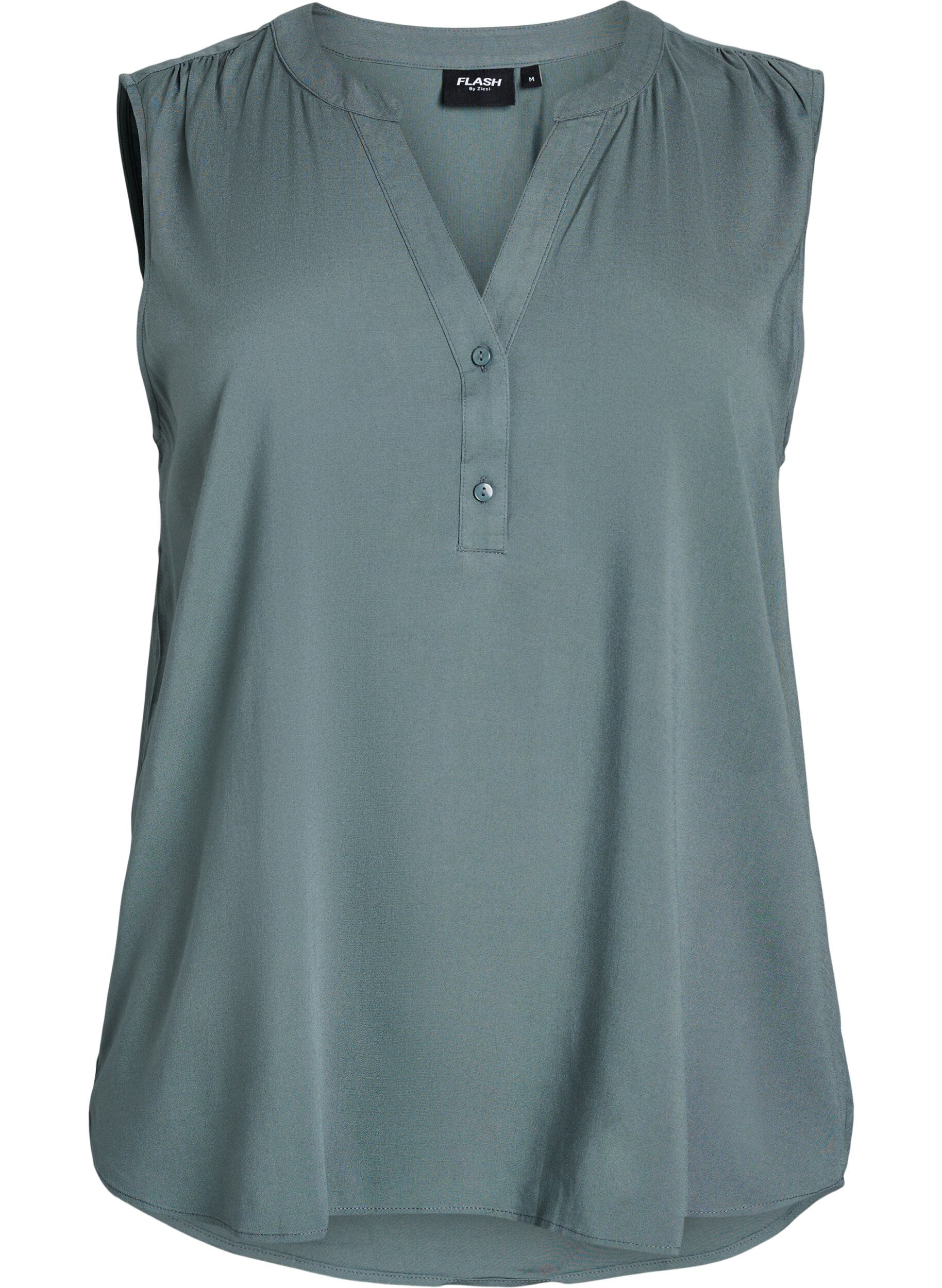 Sleeveless viscose blouse