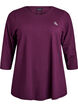 Workout top with 3/4 sleeves, Purple, Packshot image number 0
