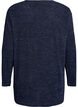 Long-sleeved blouse with texture, Blue, Packshot image number 1