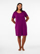 Short sleeve viscose nightgown with back detail, Purple, Model image number 1