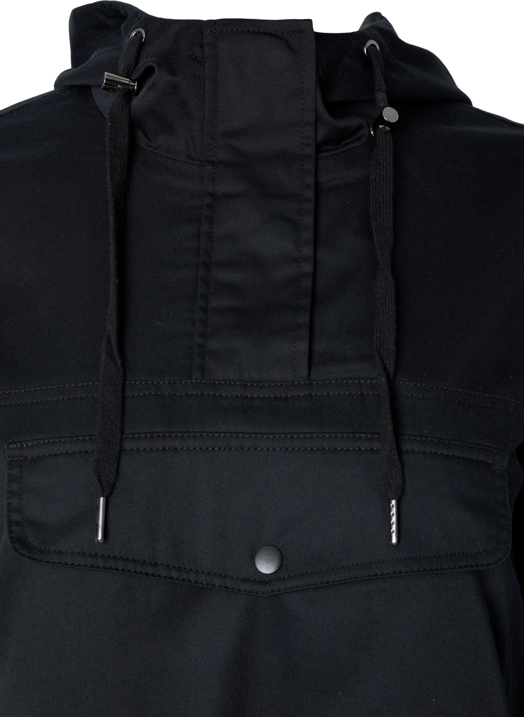 Zizzifashion Anorak with hood and pocket, Black, Packshot image number 2