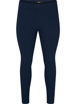 Cotton leggings with print details, Dark Sapphire, Packshot image number 0