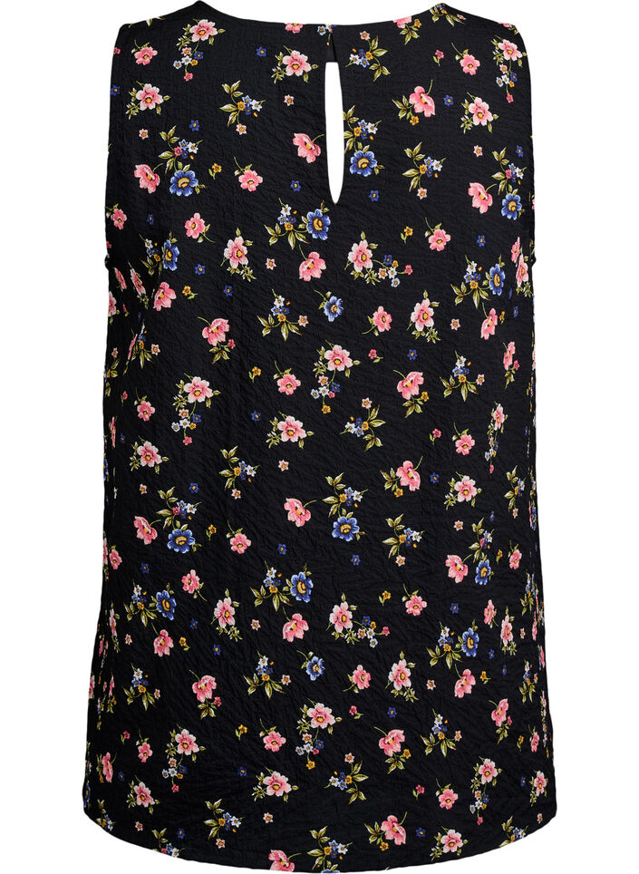 FLASH - Sleeveless top with texture, Black, Packshot image number 1