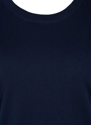 Knit blouse with 3/4-sleeves, Navy Blazer, Packshot image number 2