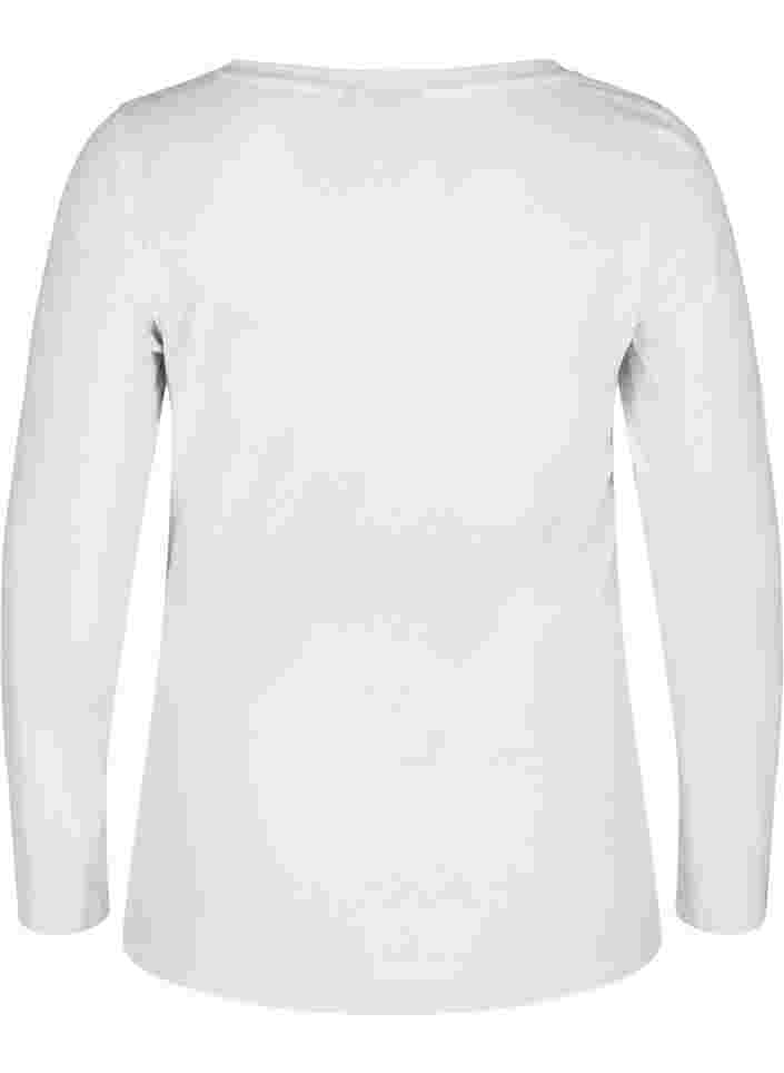 Basic maternity blouse with long sleeves, White, Packshot image number 1