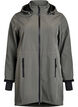 Softshell jacket with detachable hood, Dark Grey, Packshot image number 0