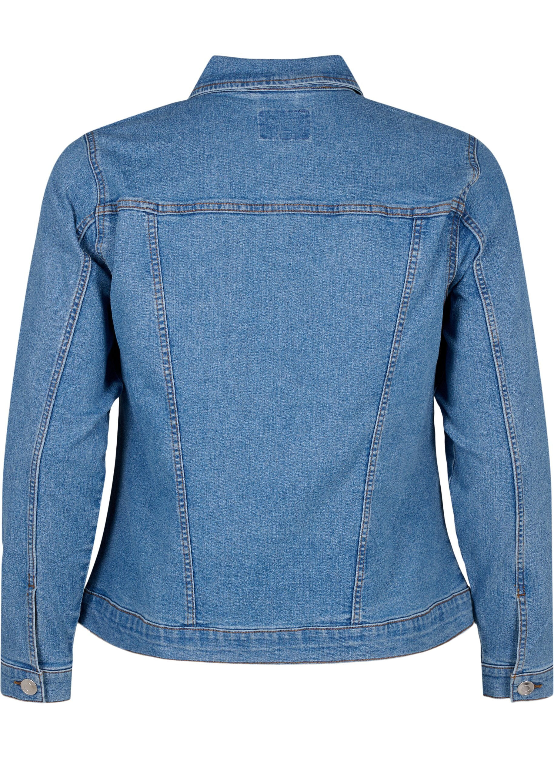 Zizzifashion FLASH - Denim jacket in a stretchy cotton blend, Blue, Packshot image number 1