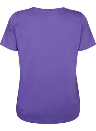 Short sleeve t-shirt with v-neckline, Ultra Violet, Packshot image number 1