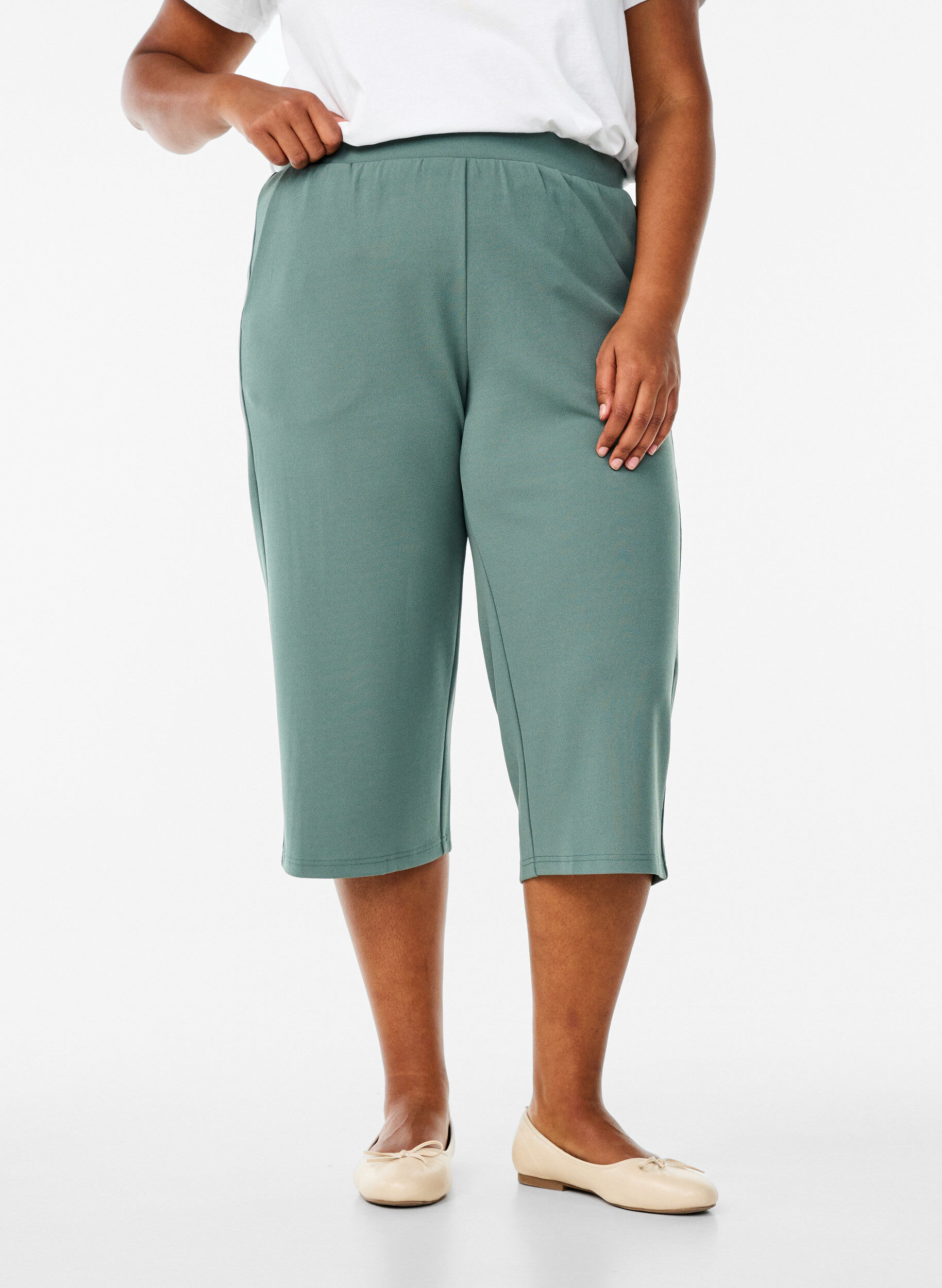 Zizzifashion High-waisted knickers with a loose fit, Green, Model image number 2