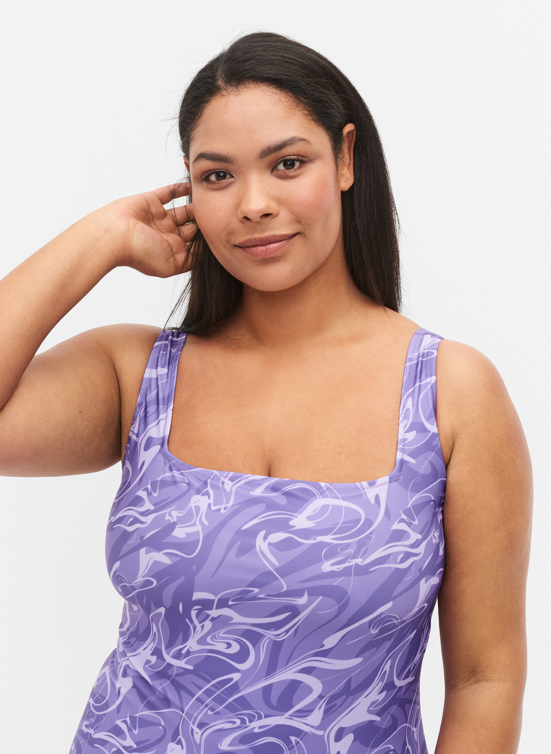 Zizzifashion Swimsuit with print, Swirl Print, Model image number 2