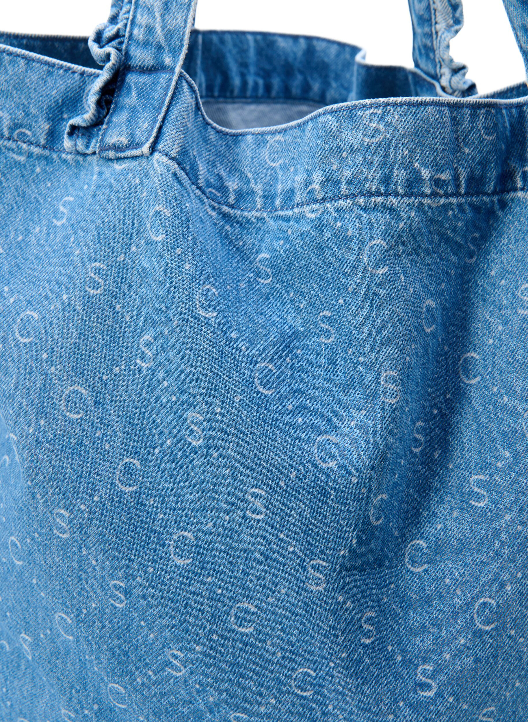 Zizzifashion Denim shopping bag, Light Blue Denim, Packshot image number 2