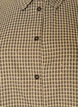 Shirt with small check pattern and rhinestones, Brown, Packshot image number 2