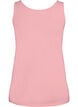 Solid color basic top in cotton, Rose, Packshot image number 1