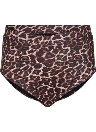 High-waisted printed bikini briefs, Autentic Leopard, Packshot image number 0