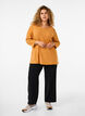 Blouse with 3/4 sleeves and striped pattern, Sudan Brown Mel., Model image number 2