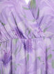 Long chiffon dress with floral print and short sleeves, Purple, Packshot image number 2