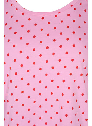 Polka dotted cotton t-shirt, Prism Pink W. Dot, Packshot image number 2