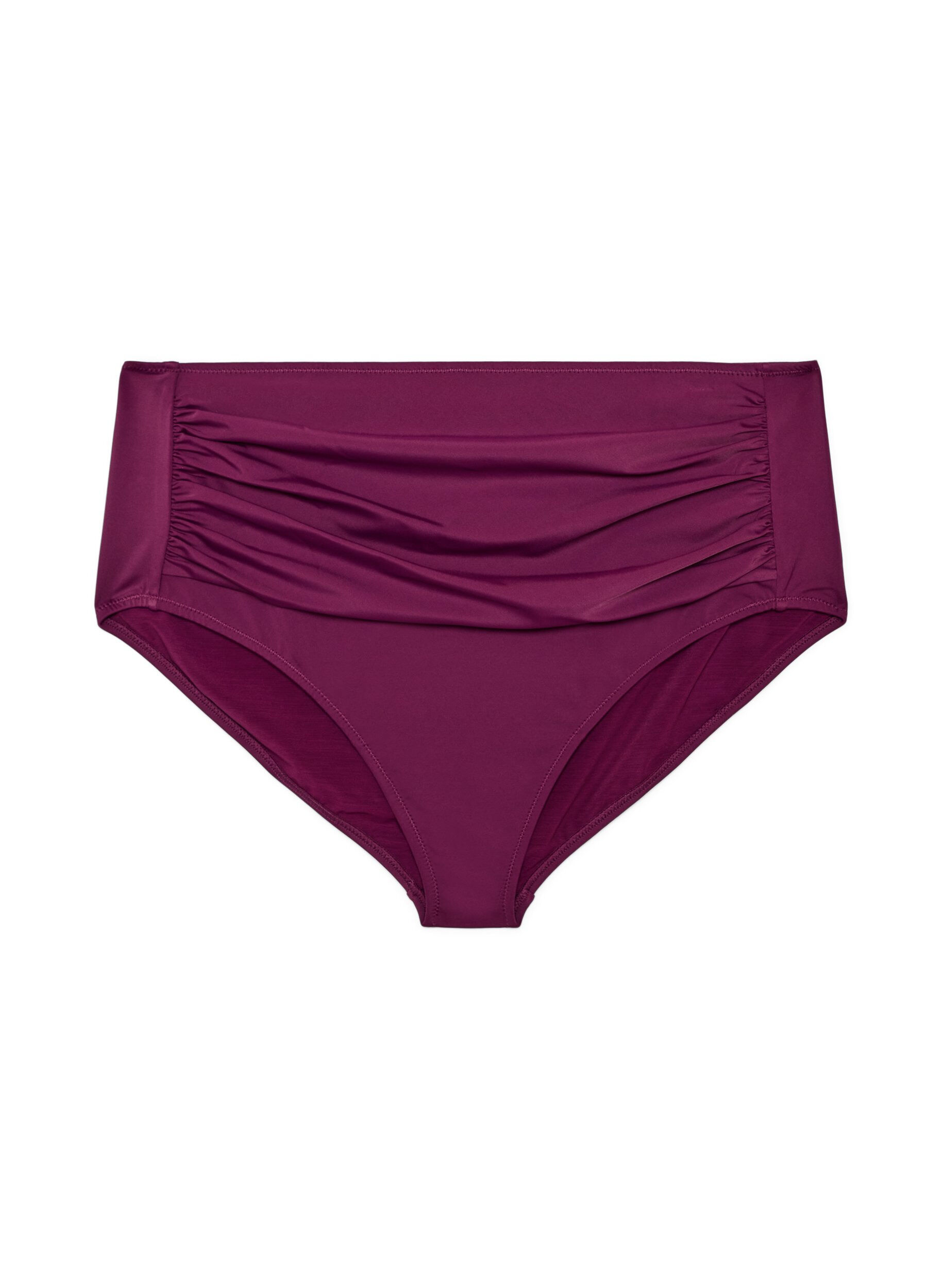 ZizzifashionHigh-waisted bikini briefs with draping, Purple, Packshot image number 0