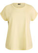 Short-sleeved t-shirt in a cotton blend, Yellow, Packshot image number 0