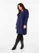 Knitted dress in cotton-viscose blend, Blue, Model image number 1