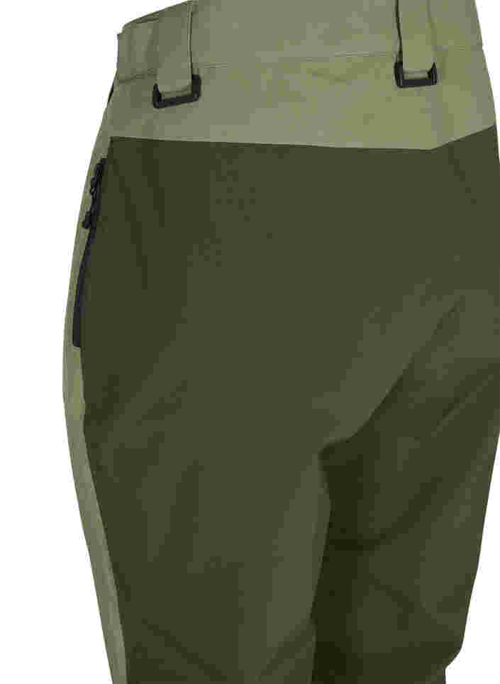 Waterproof shell trousers with pockets, Forest Night Comb, Packshot image number 3