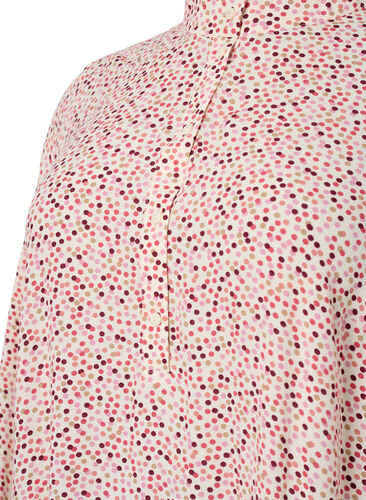 Dotted viscose dress with buttons, Rose Dot AOP, Packshot image number 2