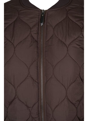 Quilted thermal jacket with zip, Black Coffee, Packshot image number 2