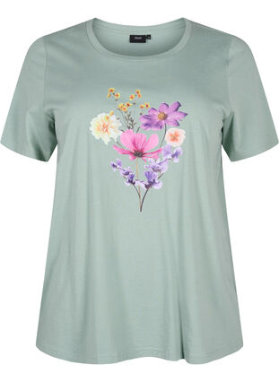 T-shirts with floral motif, Chinois G. w. Flower, Packshot image number 0